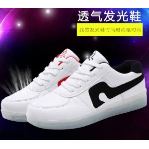 China Flashing White Light Up Shoes Rechargeable , High Elastic Mens Light Up Sneakers on sale