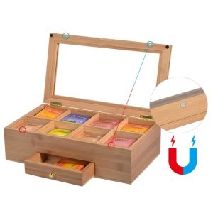 Product Storage Box 8 Compartments 1 Drawer for Brushes Teabag Eyeshadow Lotions