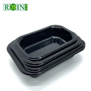 China Customized Disposable Plastic Meat Packaging Trays Fresh Lock Black on sale