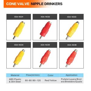 Poultry Chicken PVC water nipple drinker Square Pipe for Poultry broiler duck