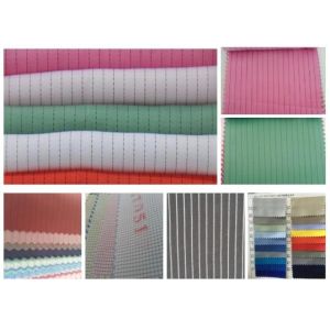 Anti Static ESD Fabric Twill 98 Polyester 2% Conductive Fiber For Work Wear
