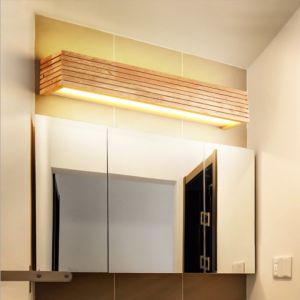 Nordic Solid Wood Wall Lights Staircase Corridor Rectangular Bathroom LED Wall