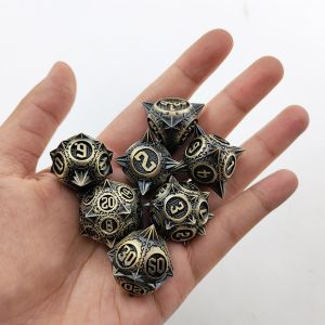 Retro Copper Meteor Hammer Metal Dice Dragon And Dungeon DND RPG D20