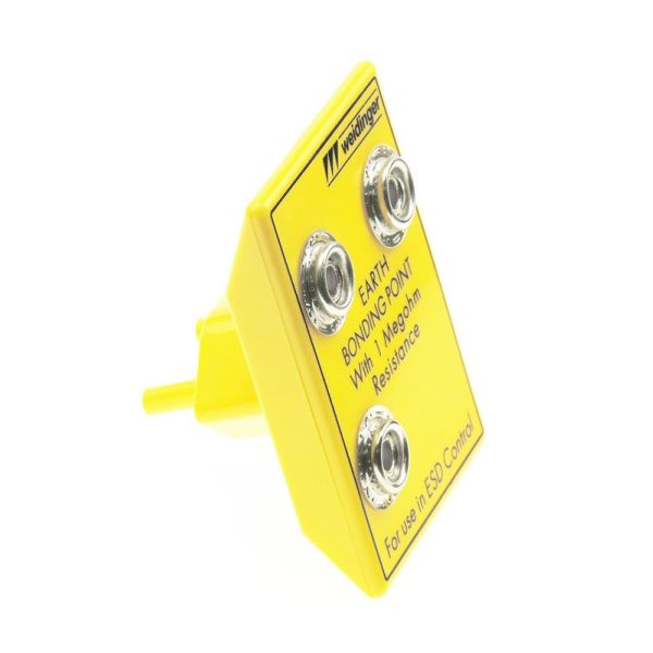 Yellow ABS 220V 1 Megohm Resistance Earth Bonding Plug