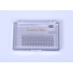 Cheap 20P 0.03T 3D Eyelash Extensions 12mm Length Cluster Synthetic Hair Material for sale