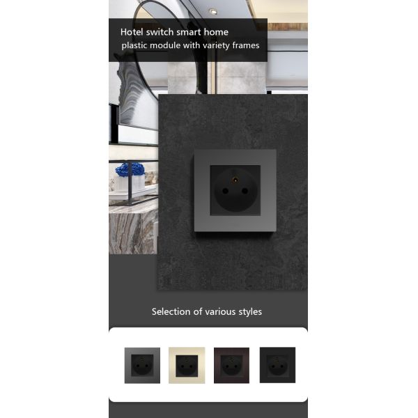 Laffey Electrical Power Socket , 16A 250V French Socket Outlet