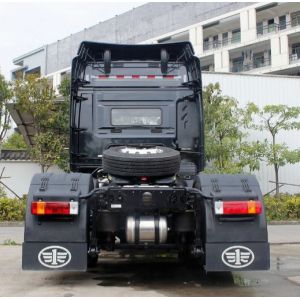 Black Color Tractor Trailer Truck With 295/80R22.5 Tires And 115km/h Max Speed