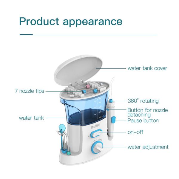 Oralginal 600ml Electric Water Jet Dental Floss 10+ Working Mode