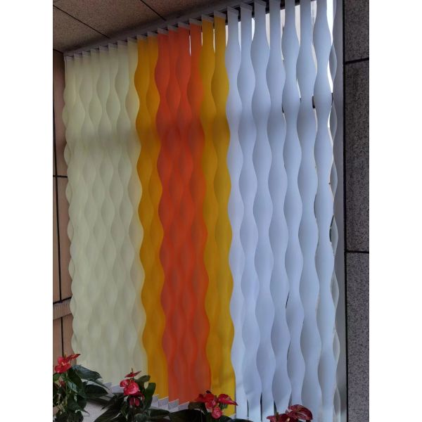 Vertical Ripple Blinds Fabric New Pattern Office Blinds anti uv