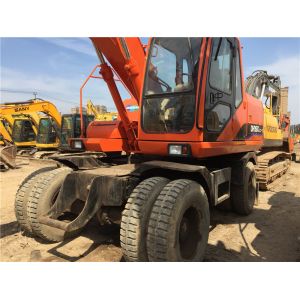 22T Used Doosan DH150-7 Wheel Excavator DB58TI engine with Original Paint
