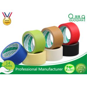 Cheap Crepe Paper Colored Masking Tape With High Temperature Silicone for sale