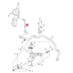 Metal Front Stabilizer Link for MG gs/ERX5/RX5-19/RX5 Direct Auto Suspension