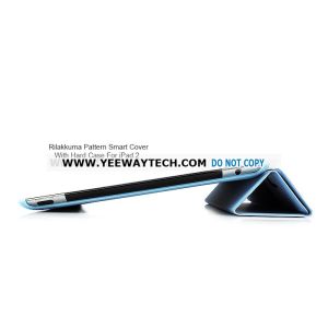 Rilakkuma Pattern Smart Cover With Hard Case For iPad 2 - Light Blue