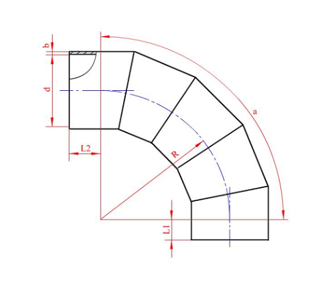 Anti Corrosion High Strength FRP GRP Shrimp Fiberglass Elbow Variable Diamenter Irregular Amorphous Elbow