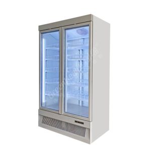 Standard Type Single / Double Door Vertical Cooler For Drinks Display