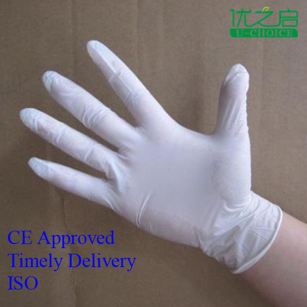 Quality Clear / Blue / Green Disposable Medical Gloves Elastic 100 % Nitrile Material wholesale