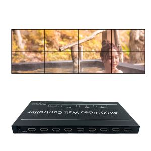 4K 4-in 9-out Video Wall Controller with DP 1.2 Input Simultaneously Showing 6