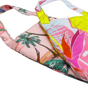 Custom Printed Sand Free Recycled Microfiber Beach Towel Bag New Design