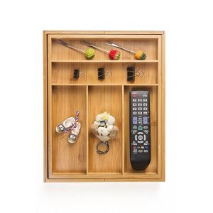 2017 new expandable bamboo drawer organizer