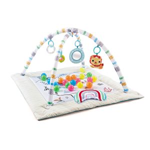 Activity Play Mat & Ball Pit, with High Contrast Toys & Self-Discovery Mirror &