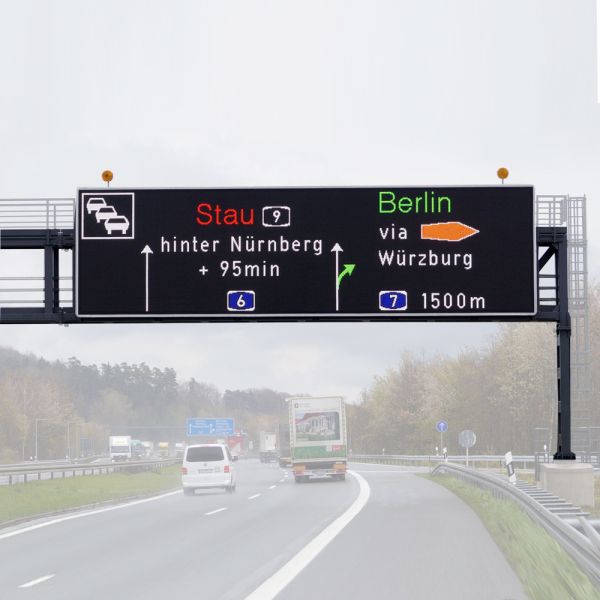 Quality 12V 24V DC Motorway VMS Signs Outdoor Full Color LED Traffic Display wholesale