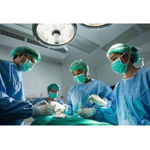 Breathable PP Non Woven XL Disposable Surgical Gown for Medical Workers