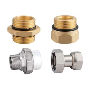 China 3003 3004 3005 Straight Type Brass Pipe Fittings M x M, M x F, M x PP-R, F x F Sizes DN15, DN20, DN25, DN32, DN40, DN50 on sale