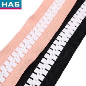 #30 Pink Plastic Zipper With Closed Tail For Luggage Or Bags