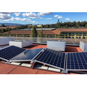 ISO9001 25 Degree Solar Mounting System Pre Galvanized Solar Tile Roof