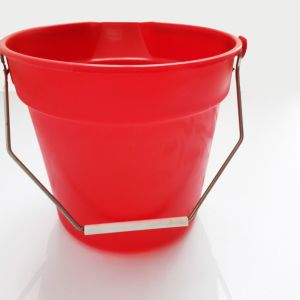 Heavy Duty Resistant Red Large Round Plastic Buckets With Handle