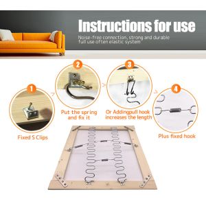 Sofa Hardware Accessories 4 5 Hole Silver Zigzag Spring Clips Spring Clip