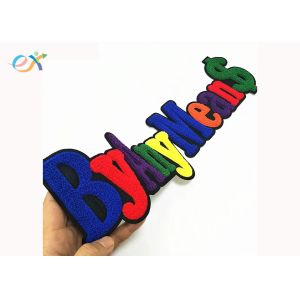 Double Layer Towel Embroidery Laser Cut Chenille Custom Letter Patches