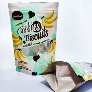 Custom Zip Lock Stand Up Pouch Biodegradable Bags With Own Logo For Snack Nut