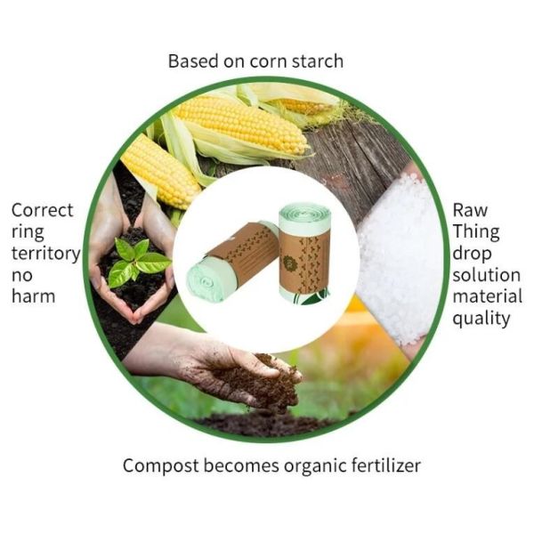 100% Biodegradable&Compostable /Diaper Waste Bags,Unscented,Anti-Microbial,