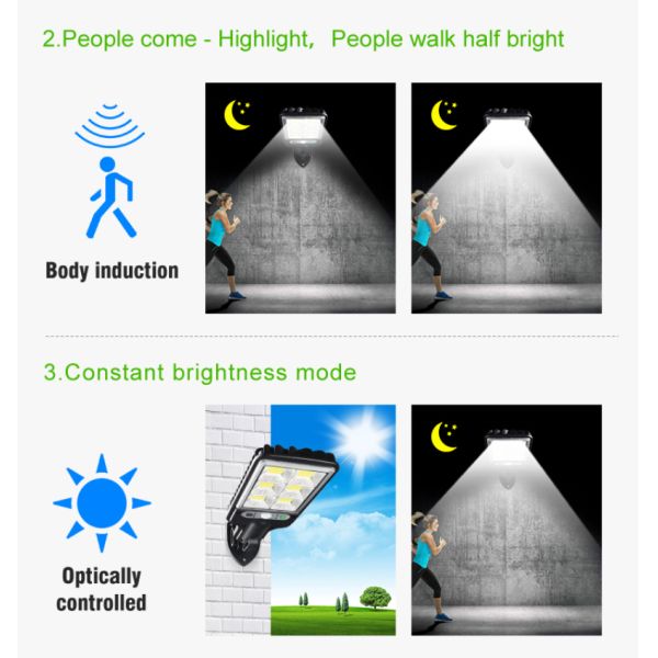 Waterproof PIR Motion Sensor 5.5V 2.5W Pole Solar Street Lights
