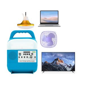 6W 4Pcs Solar Home Lighting System With IP65 Rating For Indoor And Outdoor Use