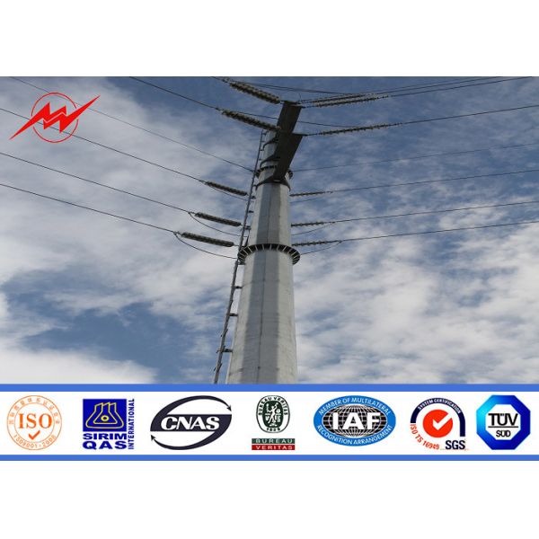 Transmission Line Project Electrical Power Pole 18m 10KN For Electricity