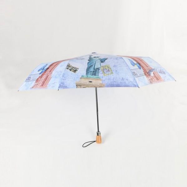 3 Folding Automatic Closing Umbrella, Digital Printing Compact Umbrella Auto
