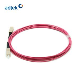 Cable Jumper PVC / LSZH SC SC Simplex Patch Cord OM4 3M With Good Durability