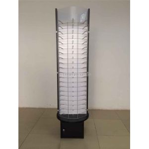 Black Wood Base Metal Hook Eyewear Store Sunglass Display Stand