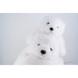 Cheap Low MOQ White Polar Bear Mother And Baby Plush Toy Custom Soft Stuffed Animal Doll for sale
