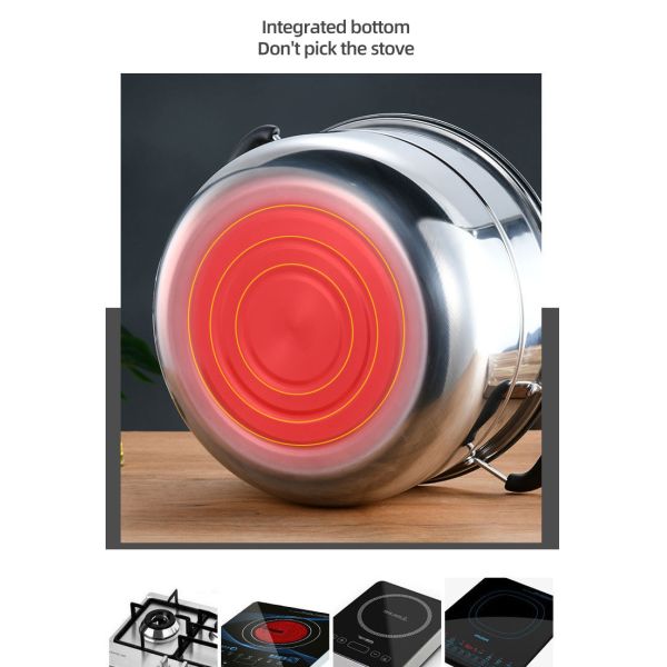 Steamer Pot Oem Hot Selling Large Stainless Steel 2/3 Layer Restaurants Kitchenware Soup Pot Food Steamer Pot With Steamer