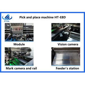 Middle speed multifunctional pick and place machine 48 feeder station
