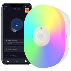 Oval Tuya Pir Sensor Night Light Bathroom Motion Sensor Night Light