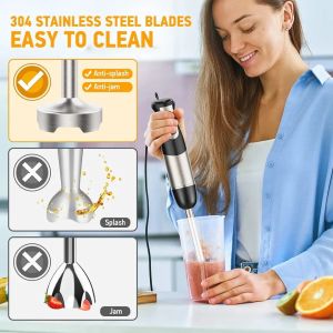 400W Immersion Stick Blender 3 In 1 Multi Function Two Speeds With Turbo 12