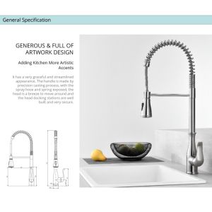 Spring Spout Flexible Kitchen Faucet Deck Mounted Basin Taps OEM HOMEKA