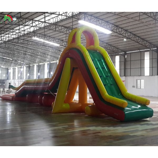 Inflatable Playground Obstacle Sports Field Inflatable Water Slide with Pool