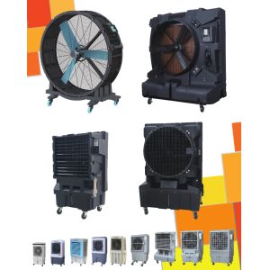 CB CE Energy Saving Mobile Evaporative Air Cooler For Industrial / Domestic Use