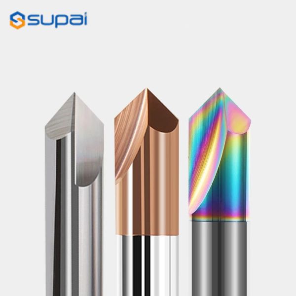 Quality Chamfer End Mill 90° 2-12mm 2 Flute Chamfer Cutter Router Bit Aluminum/Copper/Metal wholesale