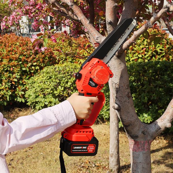 Lithium Battery Powered DIY Cordless Mini Electric Chainsaw 8 Inch With